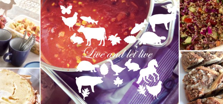 02.11.2019: Veganer Mitbring-Brunch mit Schafbesuch 02.11.2019: Veganer Mitbring-Brunch mit Schafbesuch
